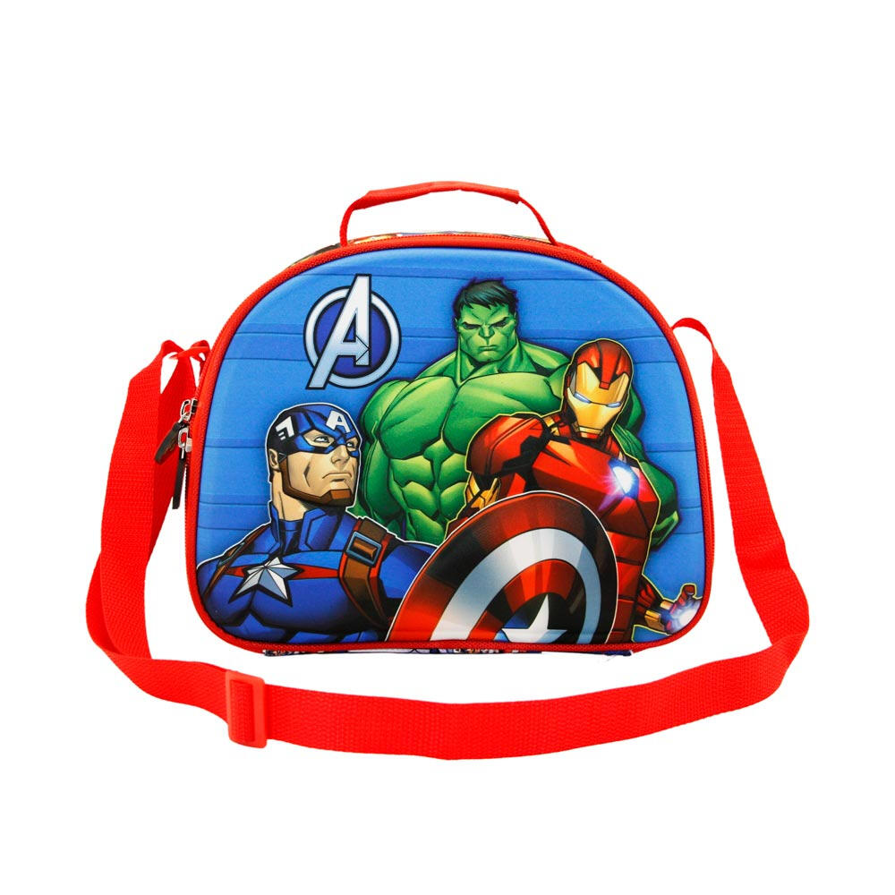 Bolsa Portaalimentos 3D Con Correa Bandolera Avengers Primed 2/3
