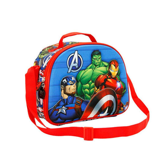 Bolsa Portaalimentos 3D Con Correa Bandolera Avengers Primed