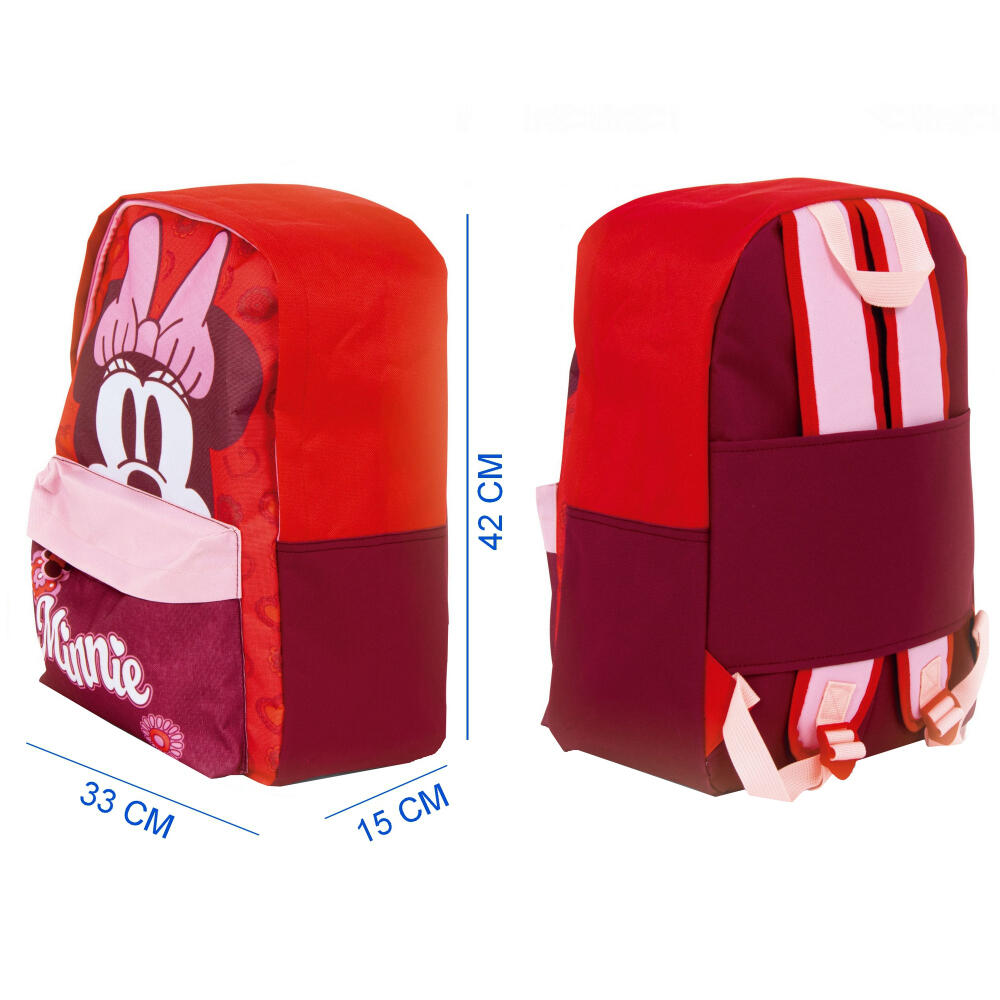 Set Vuelta al Cole Junior Minnie Mouse Mochila Saco Cuerdas y Estuche Triple 2/3