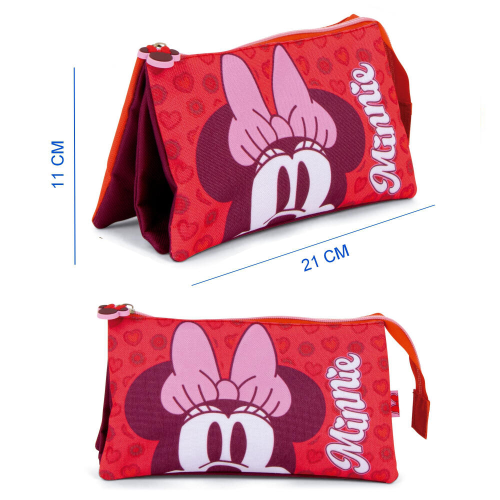 Set Vuelta al Cole Junior Minnie Mouse Mochila Saco Cuerdas y Estuche Triple 3/3