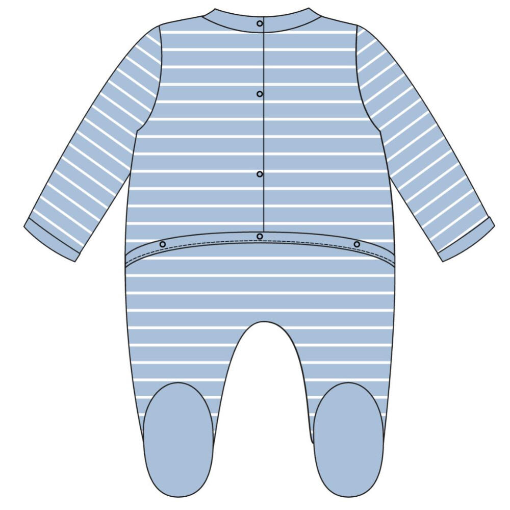 Pelele Snoopy Azul Rayitas 2/3