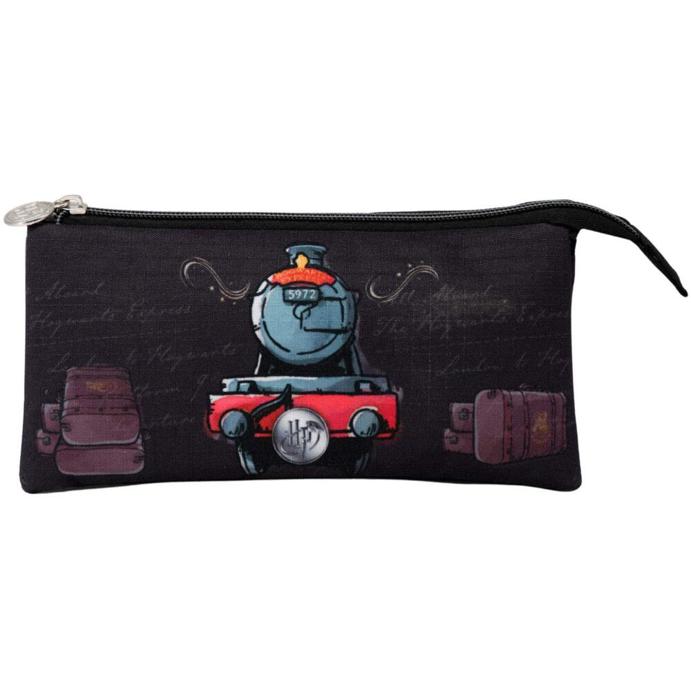 Estuche Portatodo Triple - Sportswear - Unisex - Estampado Harry Potter - Negro 2/3
