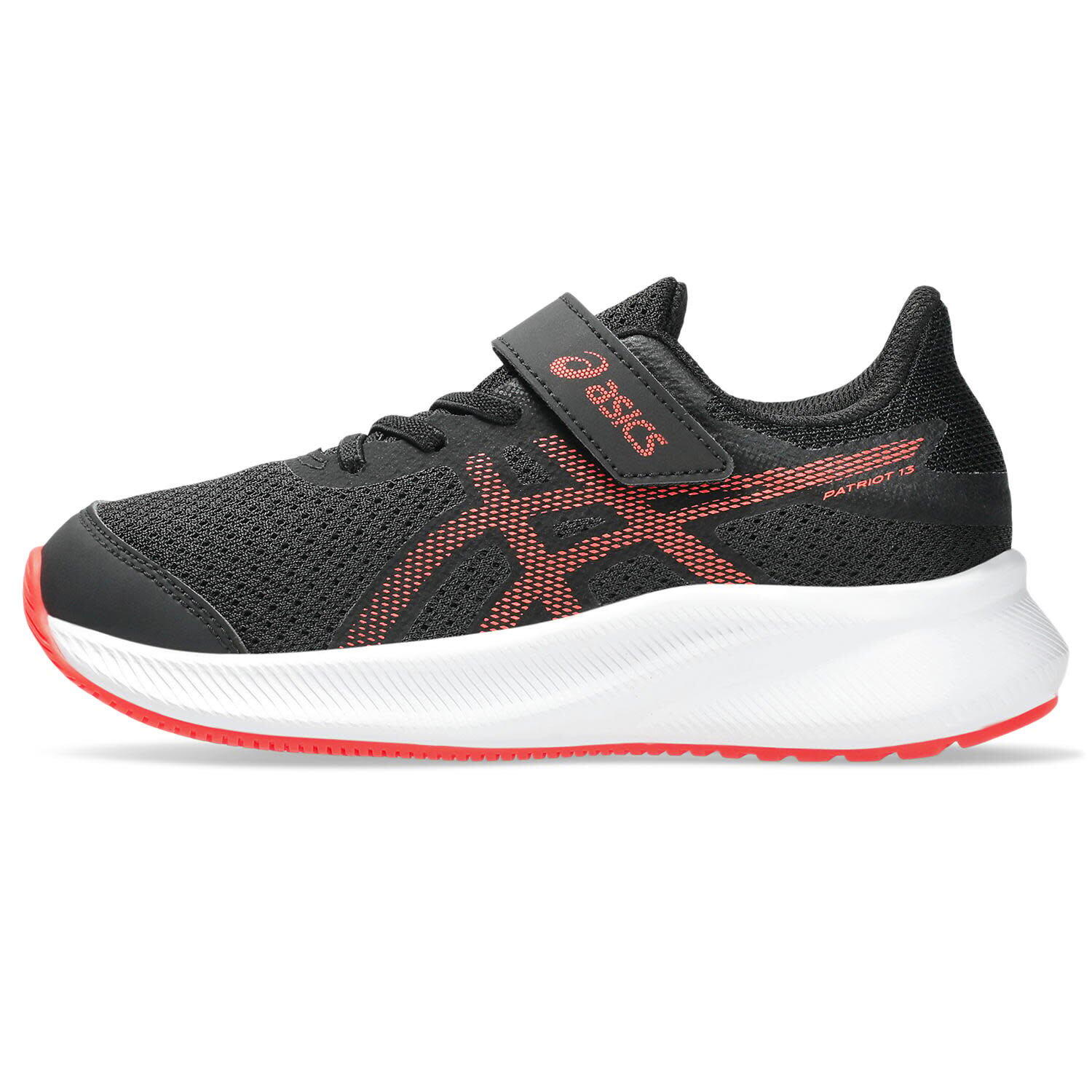 Calcado De Corrida Crianças - ASICS Patriot 13 PS - Black/FlashRed 5/7