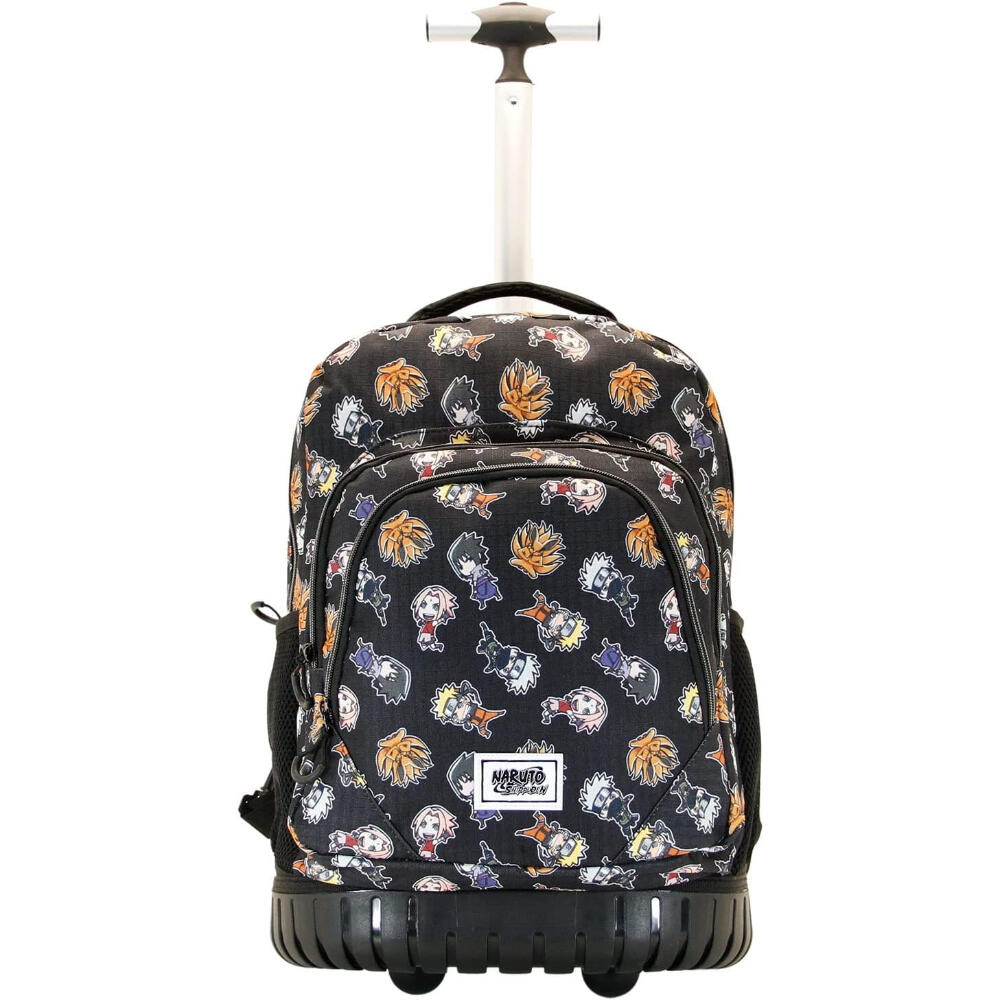 Mochila trolley - Unisex - GTS Naruto Wind con ruedas - Negro 2/3