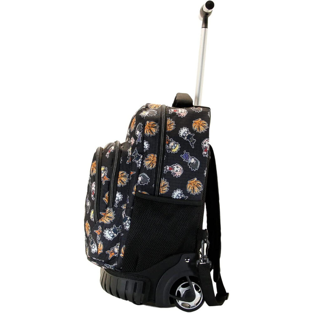 Mochila trolley - Unisex - GTS Naruto Wind con ruedas - Negro 3/3