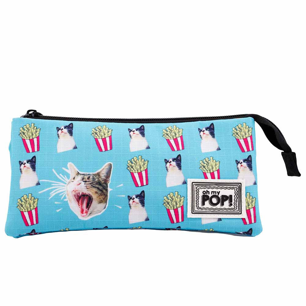 Portatodo - Deporte - Unisex - Triple bordado - Angry Cat - Azul 2/3