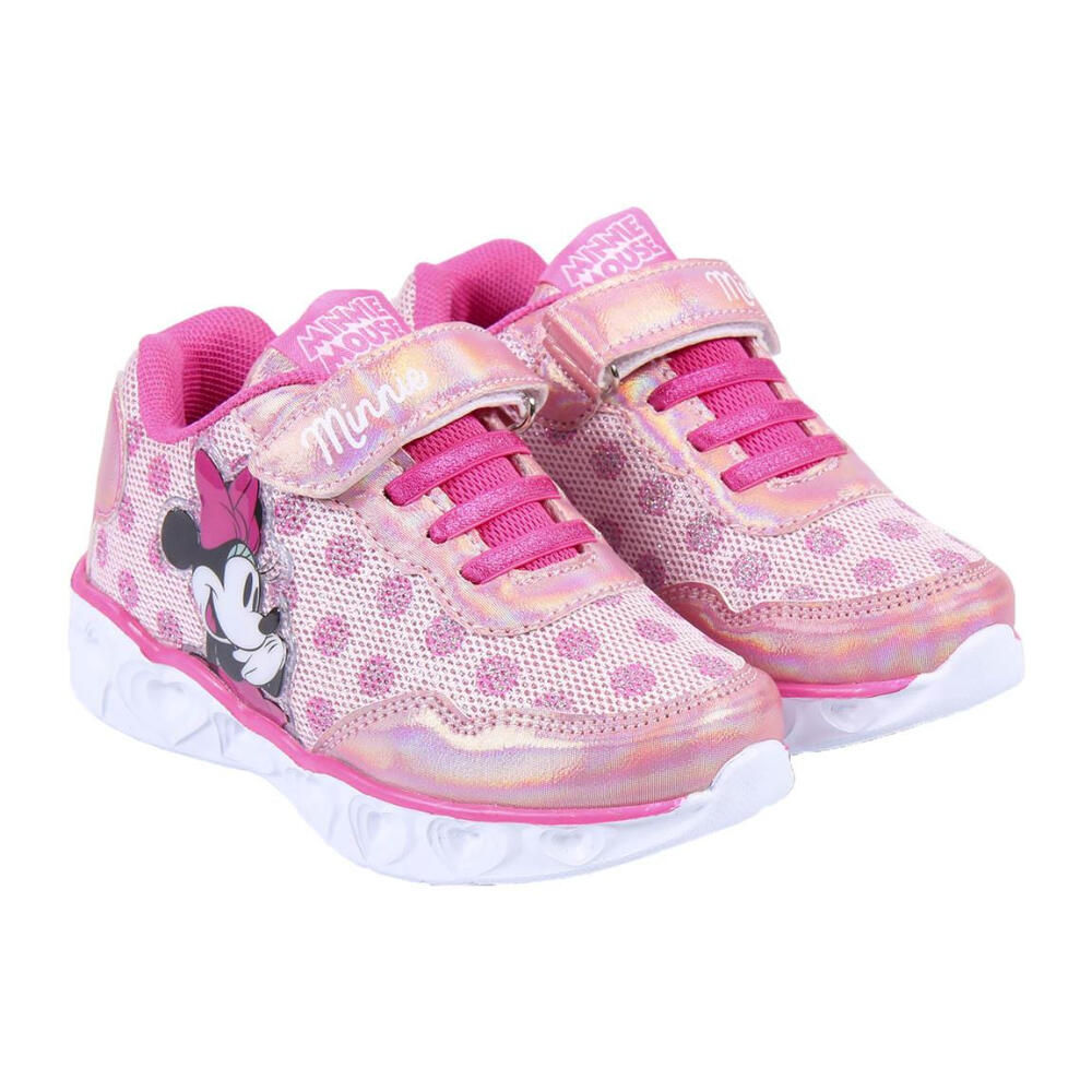 Scarpe Minnie con Luci e Suola Leggera Rosa Pois 29 3/3