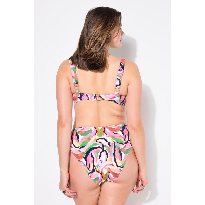 Damski Top od bikini miękkie miseczki kolorowy nadruk
