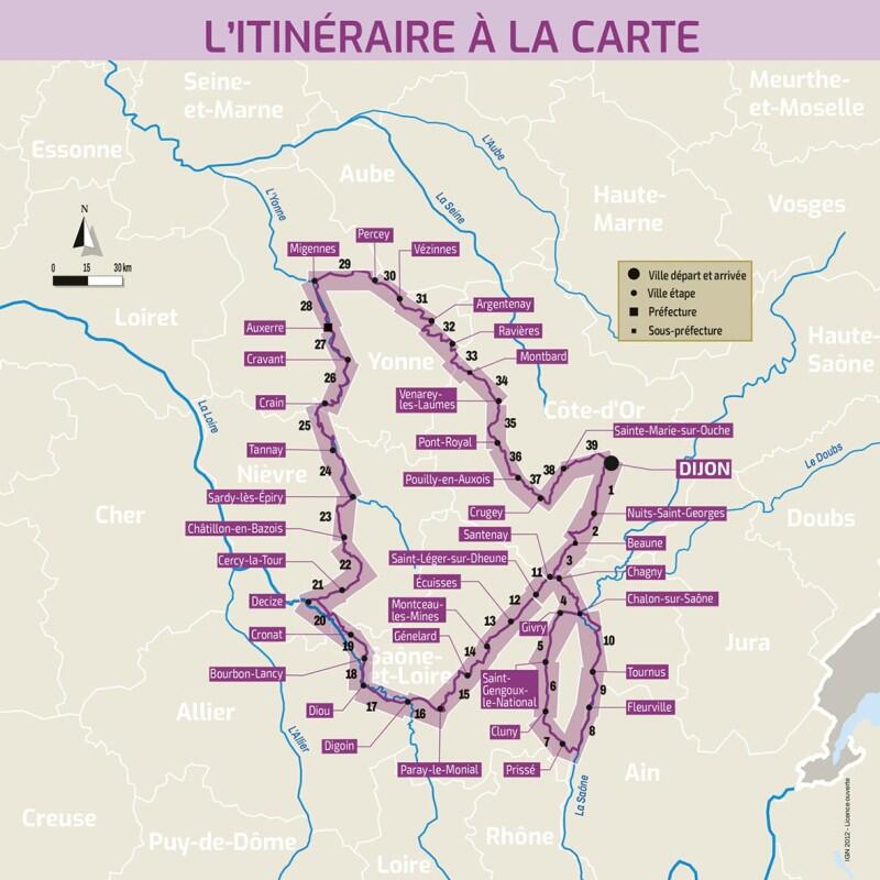 LE TOUR DE BOURGOGNE A VELO GRANDS ITINERAIRES A VELO 5/5