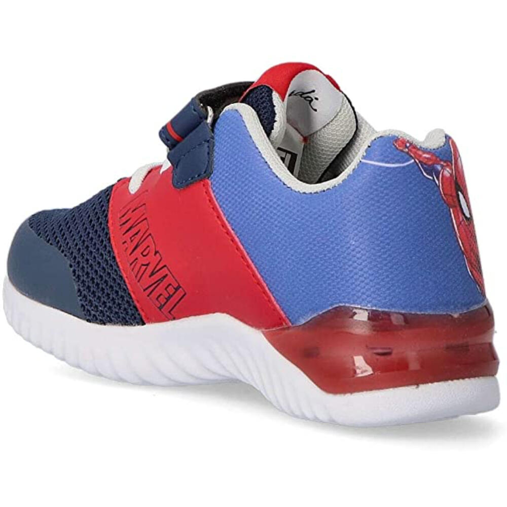 Zapatillas Deportivas Con Luces Led Spiderman Niño Azul Marino 3/3