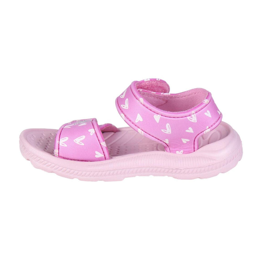 Sandalias Minnie Mouse Niña Goma Rosas Corazones 2/3
