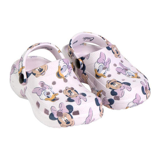 Zuecos Clogs Premium Minnie Mouse y Daisy Rosa Niña