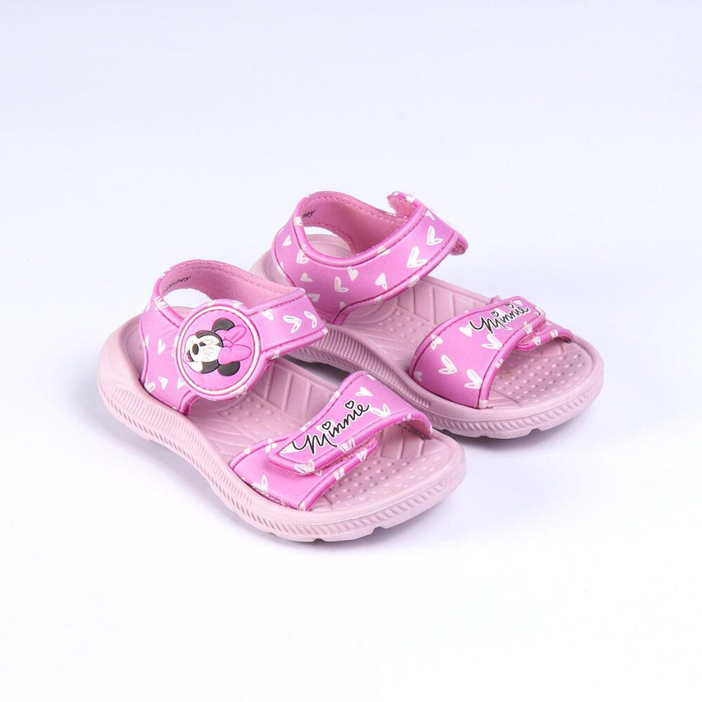 Sandalias Minnie Mouse Niña Goma Rosas Corazones 3/3