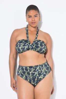 Damen Bikini-Top Softcups drapierte Büste Camouflage