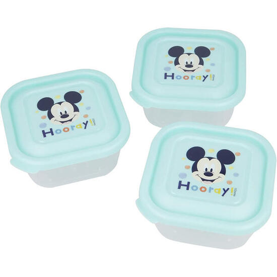 Set 3 contenitori per alimenti Disney Baby Mickey Mouse