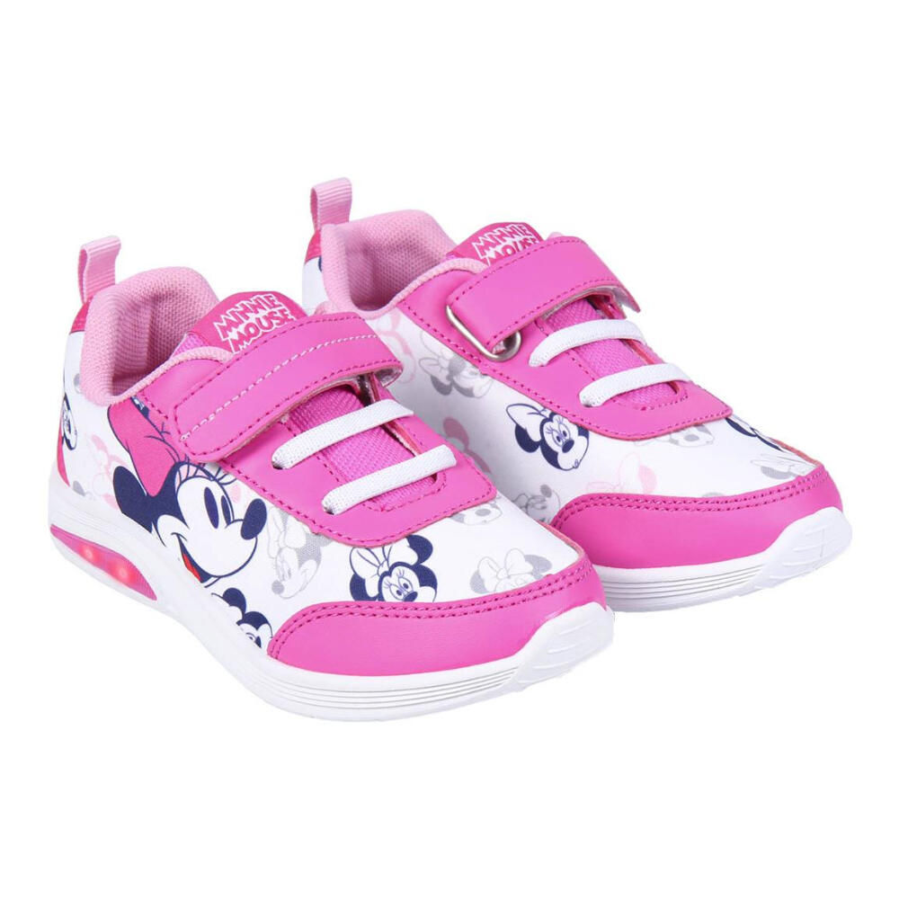 Zapatillas Deportivas Con Luces Minnie Mouse Happy Niña Rosas Estampadas 3/3