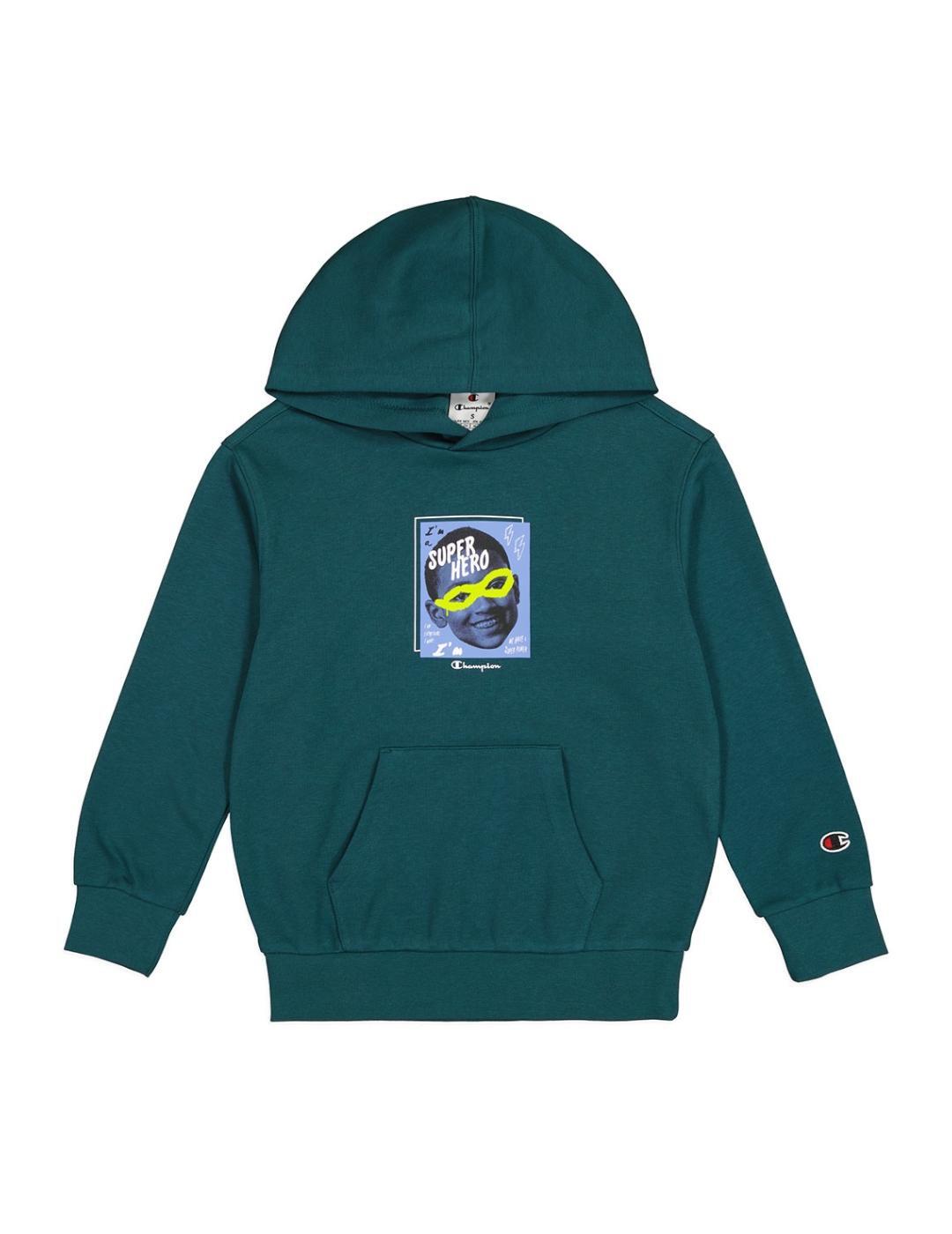 Maillot et sweat pour enfant Champion Sweatshirt Vert 1/2
