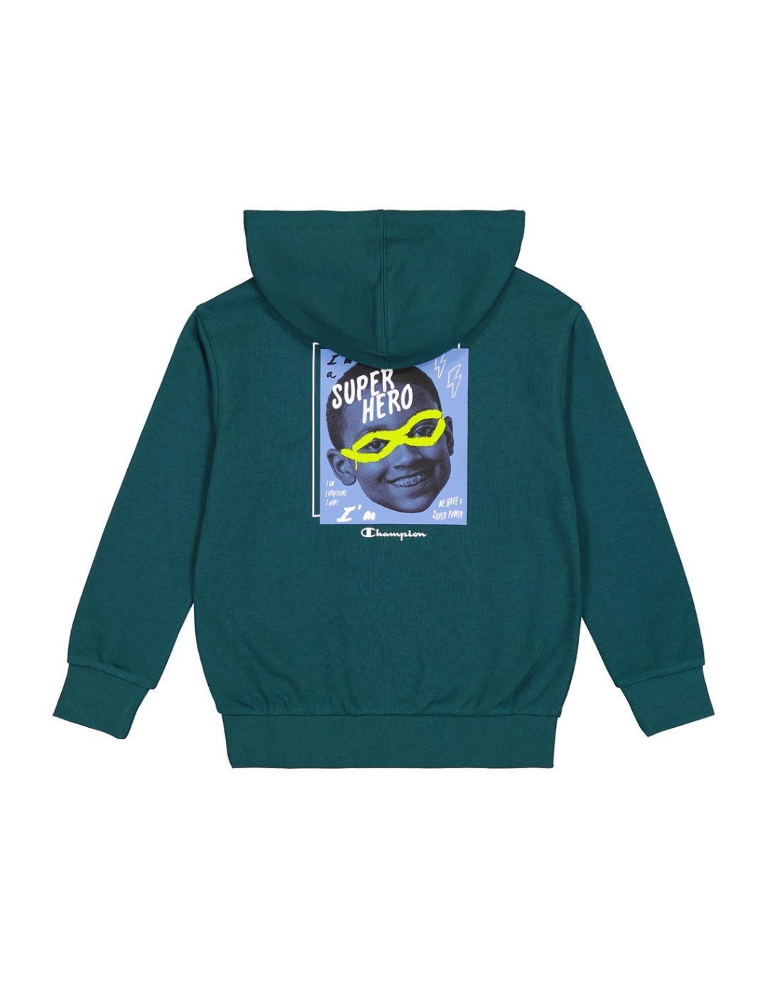 Maillot et sweat pour enfant Champion Sweatshirt Vert 2/2