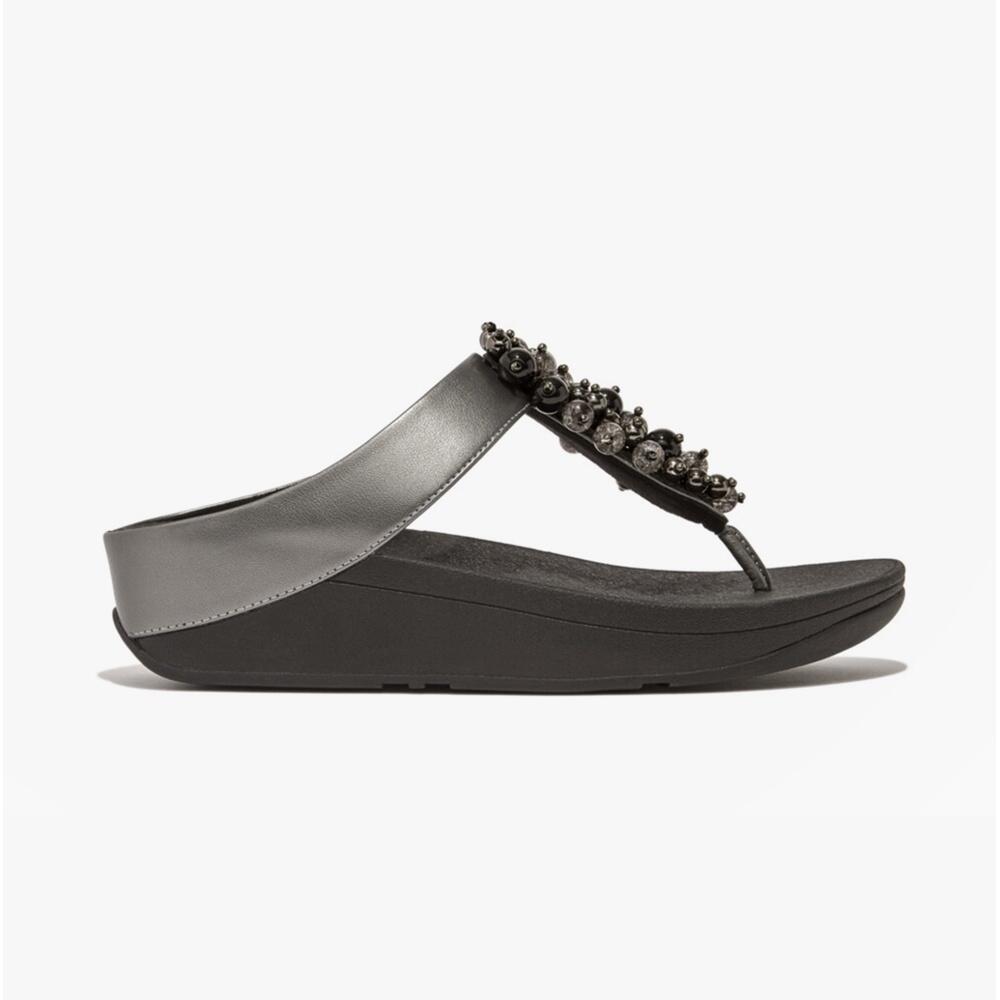 Fino Bauble-bead Womens Poolside Slip On Toe Post 1/1
