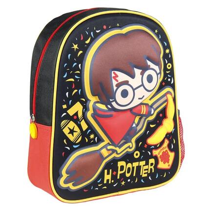 Mochila guardería - Infantil - 3D Harry Potter Escoba - Negro
