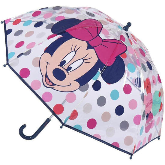 Disney Minnie Ombrello Bambina Pois manuale trasparente
