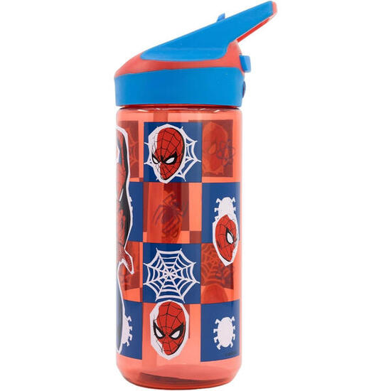 Botella De Plástico Tritan Premium Spiderman Comic 620 ML