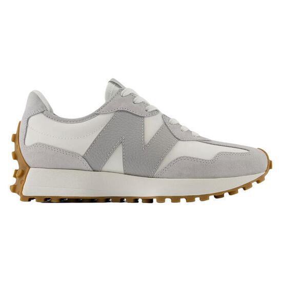 Zapatillas Grises y Blancas New Balance 327 con Estilo de los 70