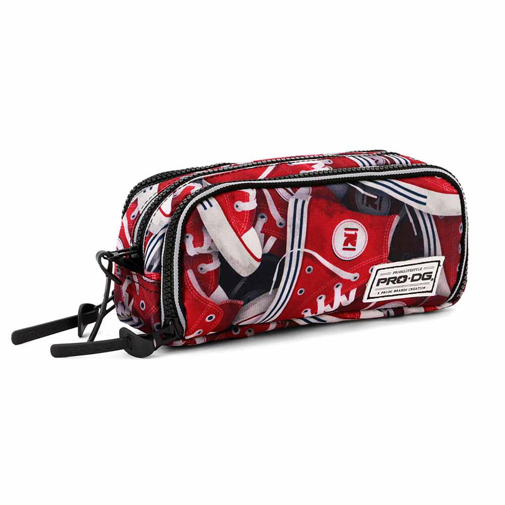 Estuche portatodo ProDG Tracks - Doble, bordado - Rojo 2/3