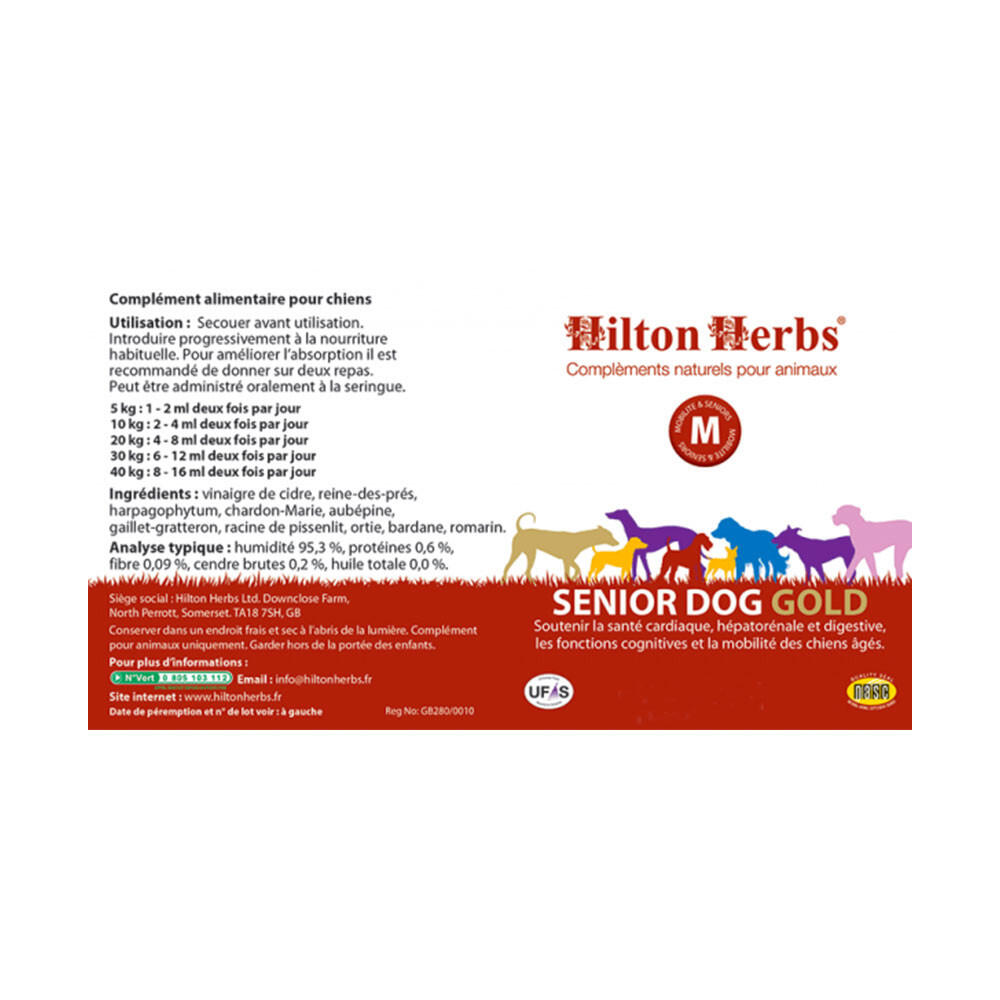 Complément chien âgé Senior Dog Gold Hilton Herbs 250mL 2/2