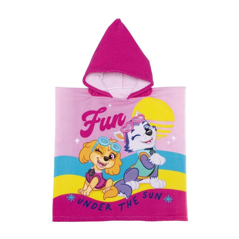 Prosop de plajă, Poncho, pentru copii, model Skye-Paw Patrol, 55x55 cm, Arditex