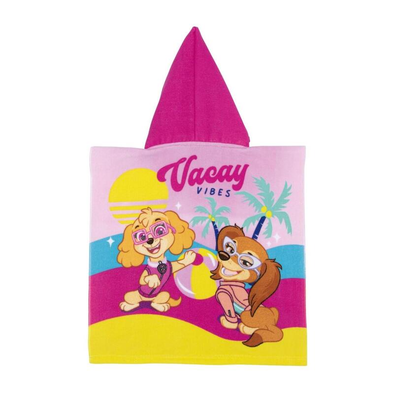 Prosop de plajă, Poncho, pentru copii, model Skye-Paw Patrol, 55x55 cm, Arditex