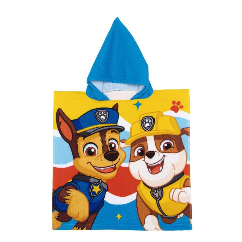 Prosop de plajă, Poncho, pentru copii, model Paw Patrol, 55x55 cm, Arditex