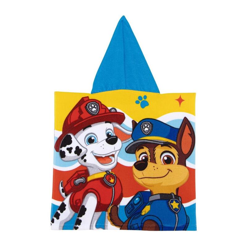 Prosop de plajă, Poncho, pentru copii, model Paw Patrol, 55x55 cm, Arditex
