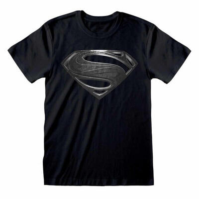 Camiseta Hombre Superman Logo Justice League Negro