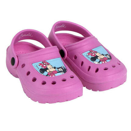 Zuecos Clogs Minnie Mouse Cats Fucsia Niña