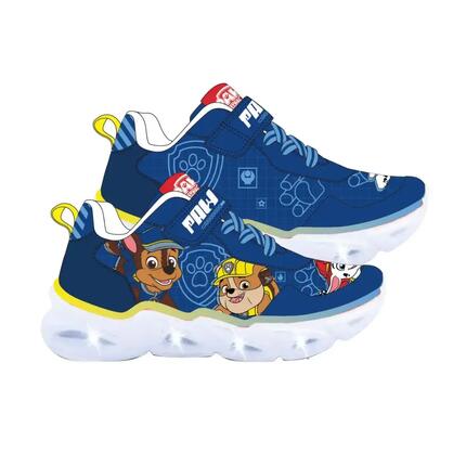 Zapatillas Deportivas Suela Ligera Eva con Luces Patrulla Canina Azul Oscuro