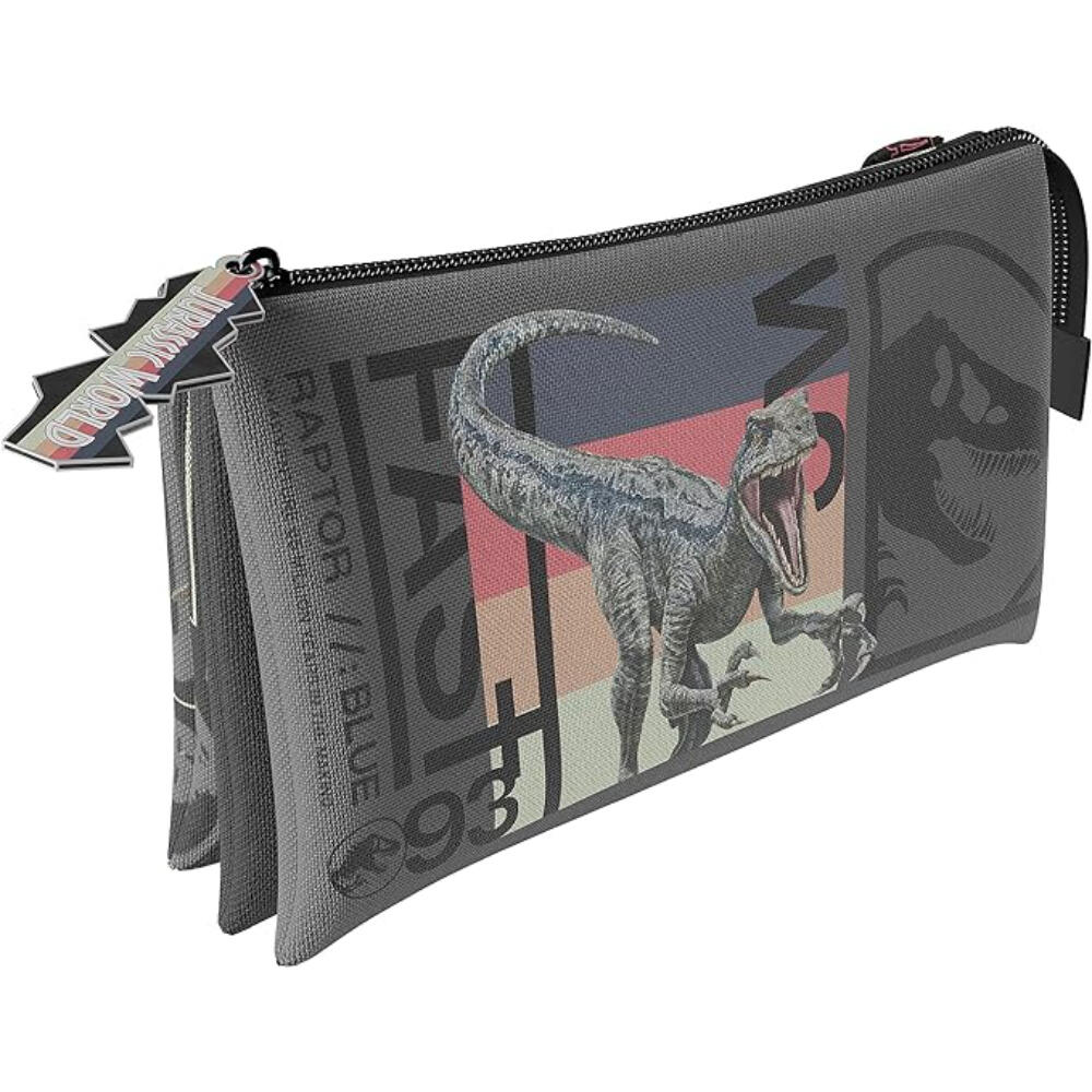 Portatodo - Unisex - 3 compartimentos - Jurassic World - Verde 2/3