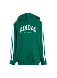Sweat-shirts à capuche polaires pour enfant Adidas Colleg vert.