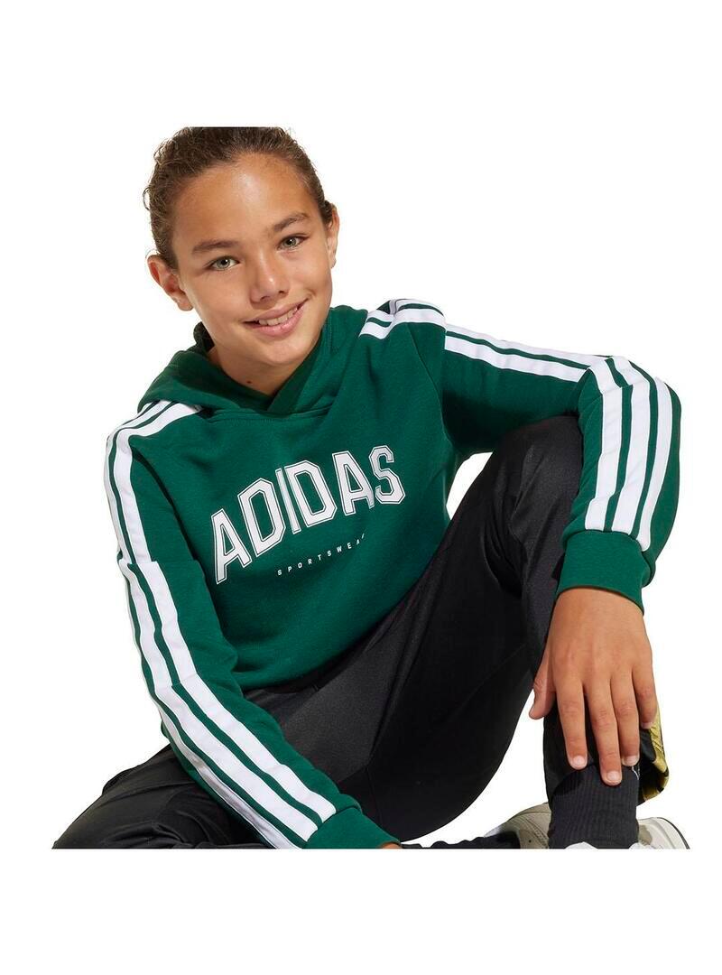 Sweat-shirts à capuche polaires pour enfant Adidas Colleg vert. 4/5