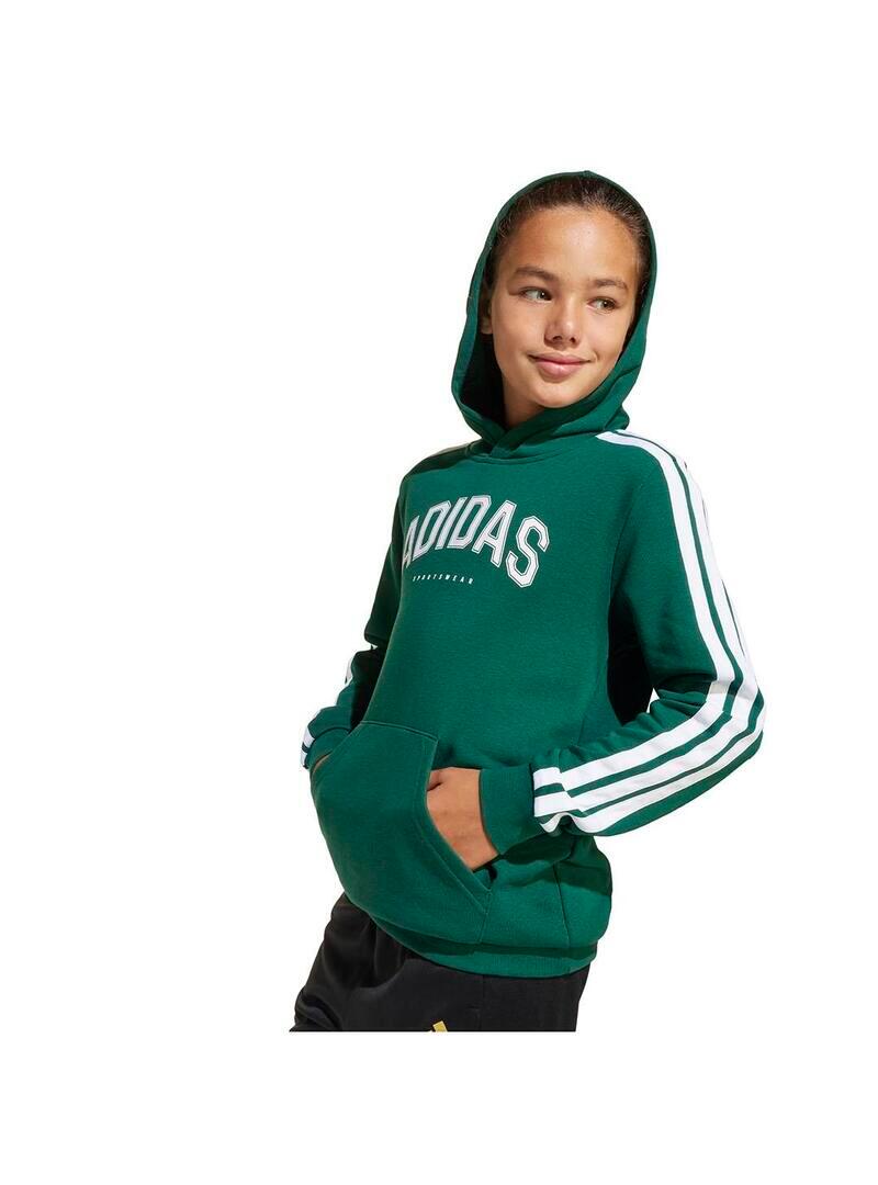 Sweat-shirts à capuche polaires pour enfant Adidas Colleg vert. 5/5