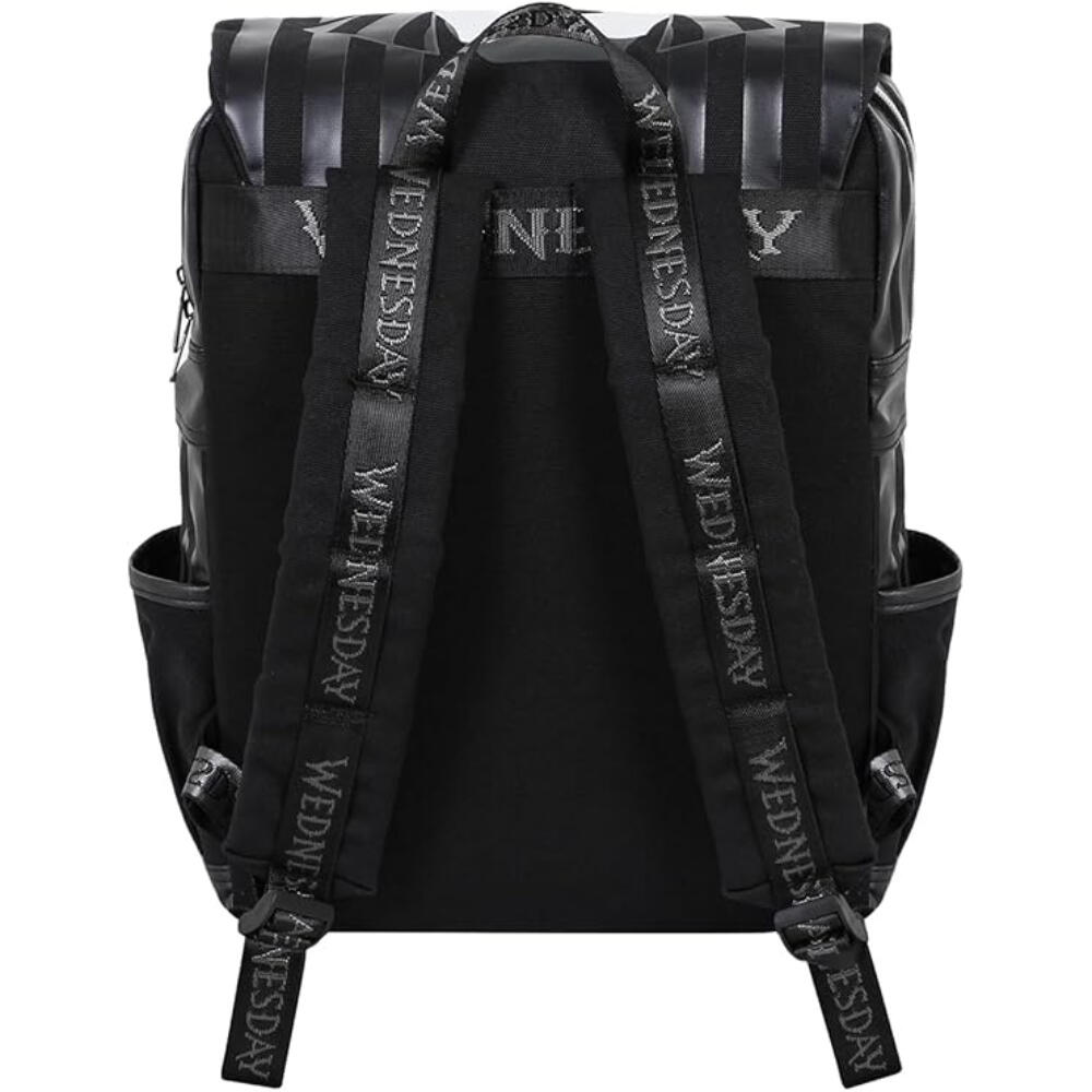 Mochila Oxford Unisex - Acolchada, bordado - Wednesday - Negro 3/3