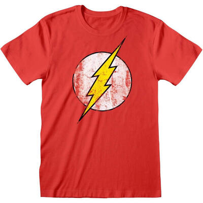 Camiseta Hombre DC Flash Logo Difuminado Rojo