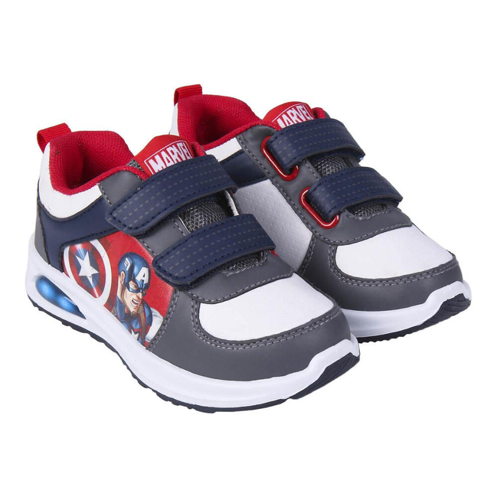 Zapatillas Deportivas Con Luces Capitán América Niño Grises 3/3