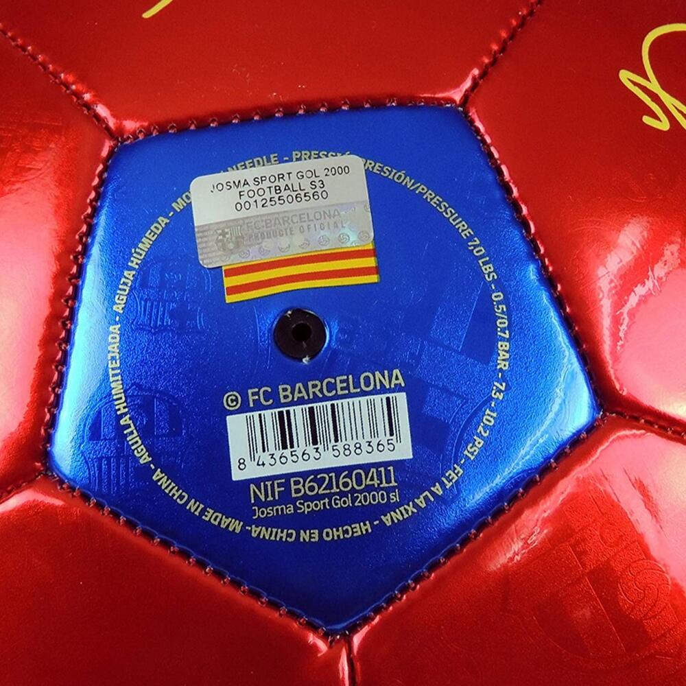 Balón Fc Barcelona Grande Escudos Firmado 3/3