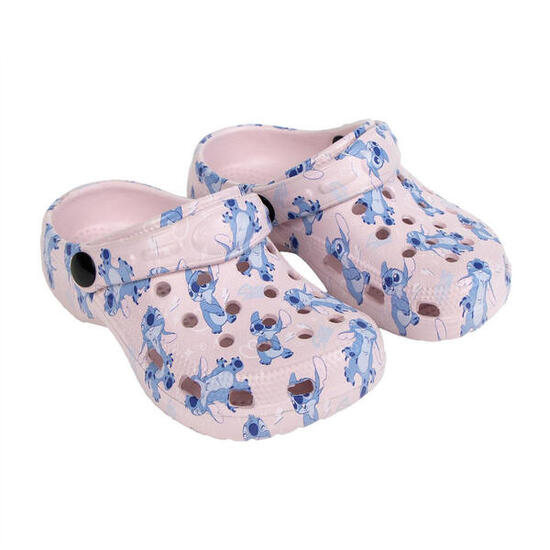 Zuecos Clogs Premium Stitch Rosa Niña
