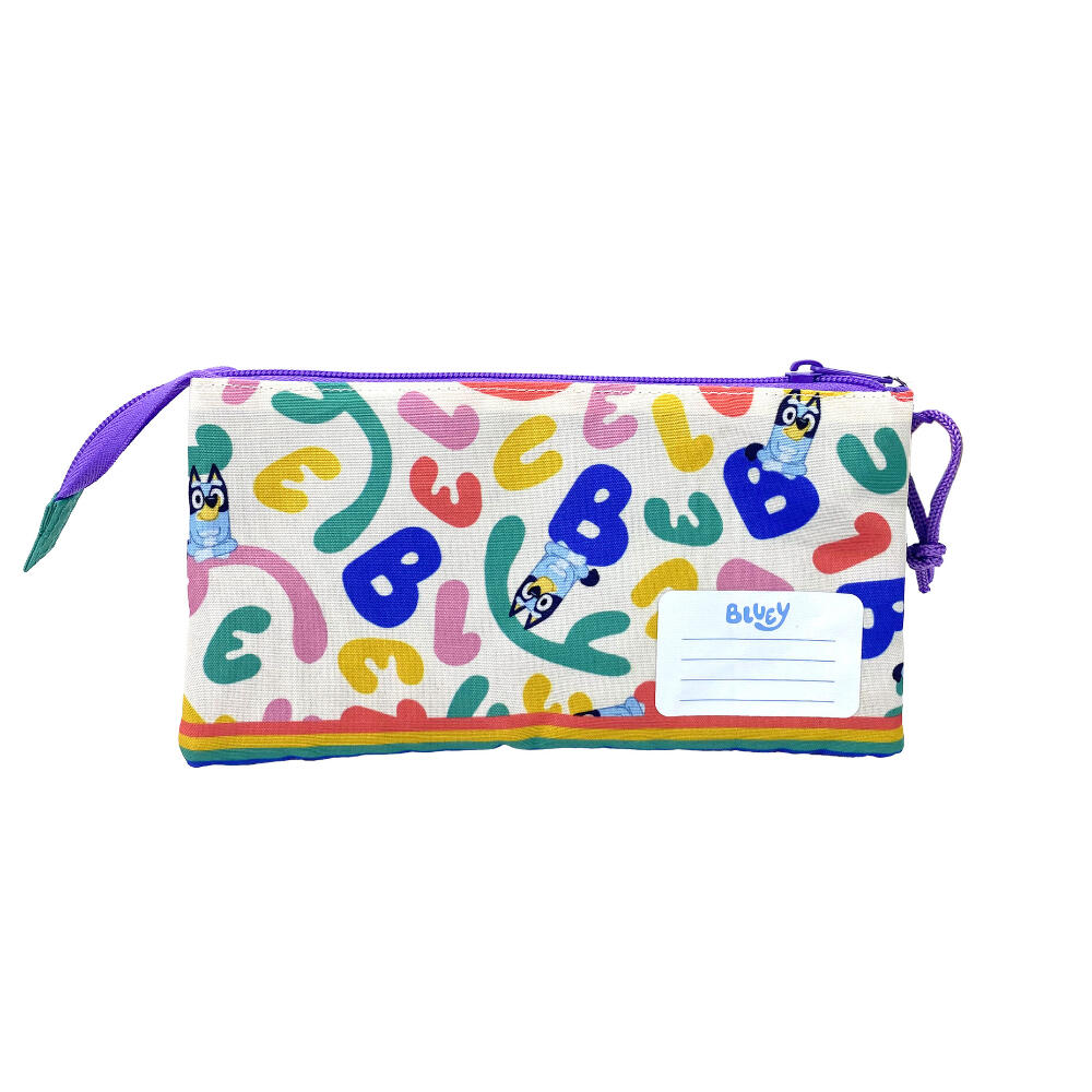 Estuche Portatodo Triple Bluey Rainbow 2/3