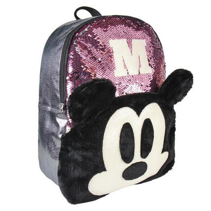 Mochila Lifestyle Mickey Mouse Con Lentejuelas Rosa