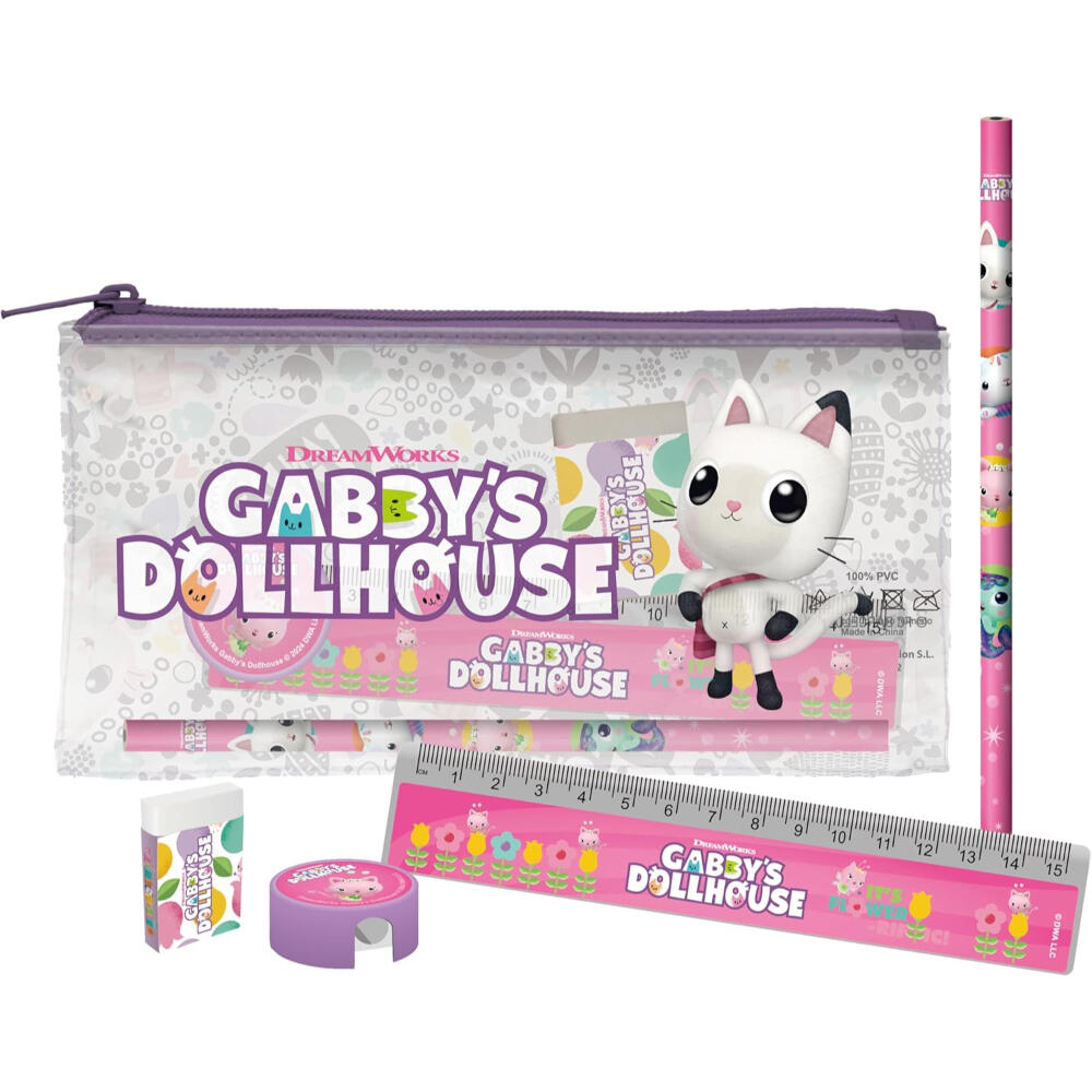 Estuche Portatodo Transparente Con Material Gabby Dollhouse 2/3