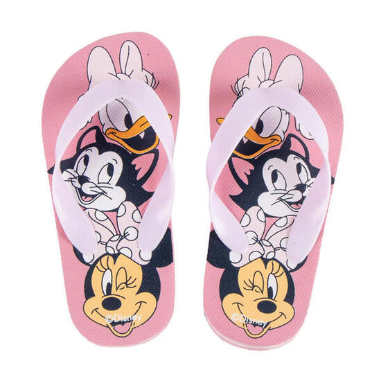 Chanclas Flip Flop Minnie Mouse Daisy Figaro Rosa Niña