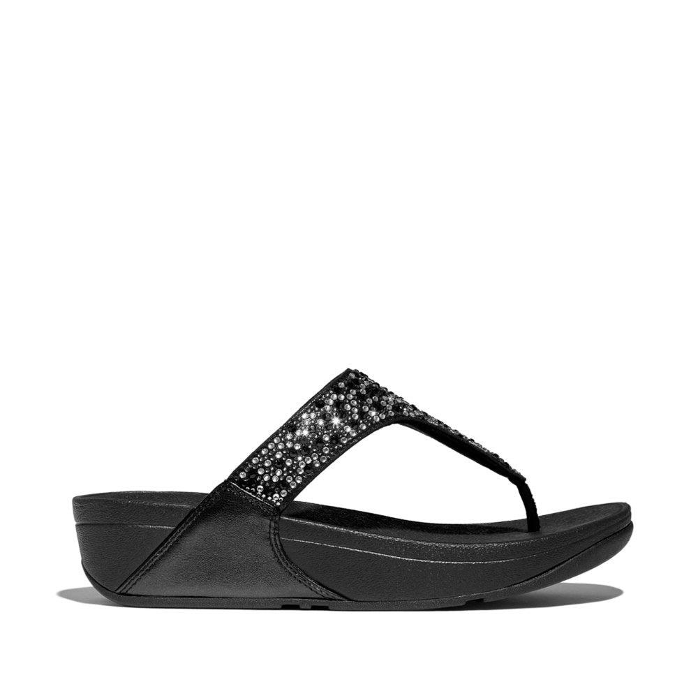FIT FLOP Lulu Crystal-mix Womens Poolside Slip On Toe Post Sandals